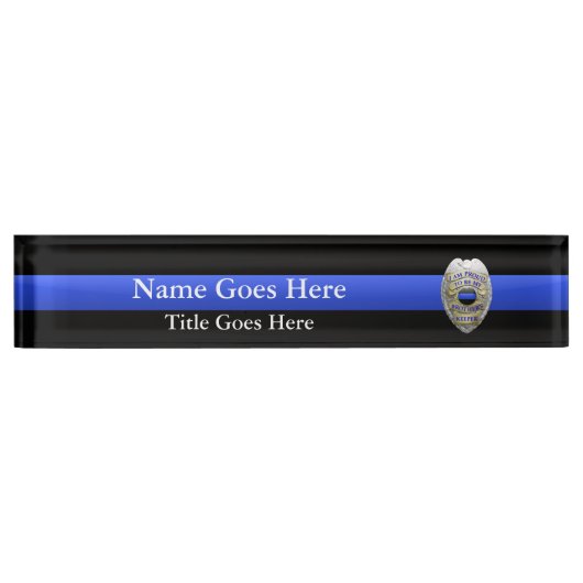 Brothers Keeper Police Badge Desk Name Bord Naambordje (Voorkant)