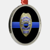 Brothers Keeper Police Badge Metal Ornament (Rechts)