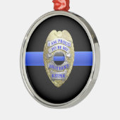 Brothers Keeper Police Badge Metal Ornament (Links)