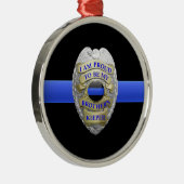 Brothers Keeper Police Badge Metal Ornament (Rechts)