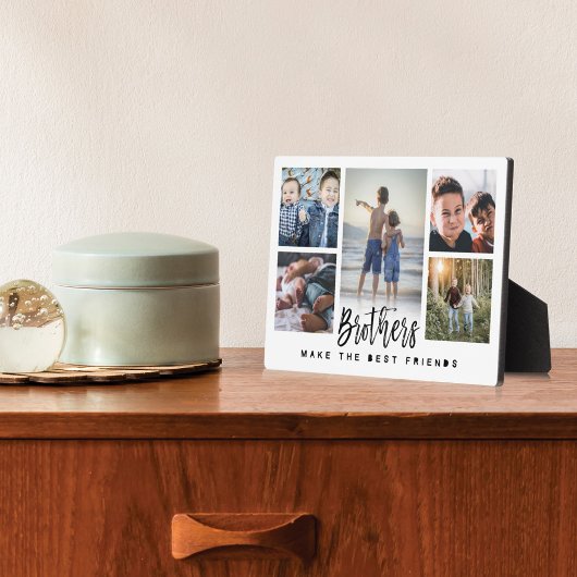 Brothers Maak de beste vrienden foto Collage White Fotoplaat