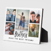 Brothers Maak de beste vrienden foto Collage White Fotoplaat (Zijkant)
