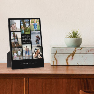 Brothers Maak de beste vrienden foto Collage zwart Fotoplaat