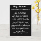 *BROTHER'S* MIDDELBARE LEEFTIJD * SMS'EN * VERJAAR KAART (Gele Bloem)