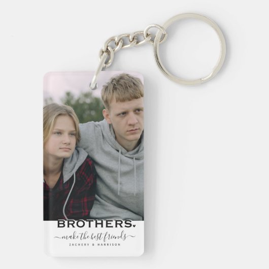 BROTHERS Quote & 2 Photo Cadeau Sleutelhanger (achterkant)