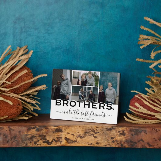 BROTHERS Quote & Photo Collage Gift Display Fotoplaat (Zijkant)
