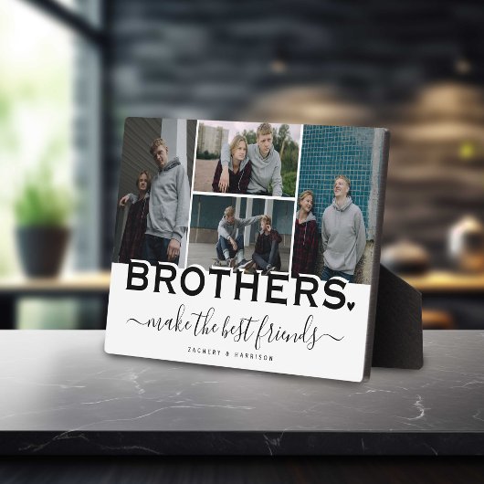 BROTHERS Quote & Photo Collage Gift Display Fotoplaat