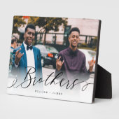 Brothers Script Gift for Brothers Photo Keepomwill Fotoplaat (Zijkant)