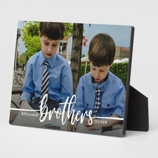 Brothers Script Modern Foto Fotoplaat (Zijkant)