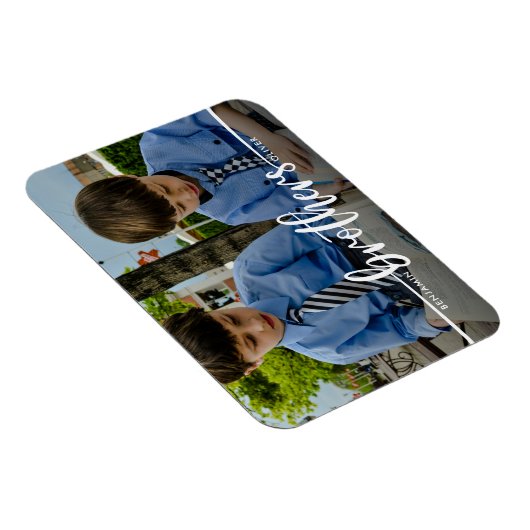 Brothers Script Moderne Photo Magnet Magneet (Rechterzijde)