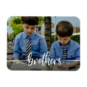 Brothers Script Moderne Photo Magnet Magneet (Horizontaal)