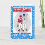 Brothers Unity Birthday Card Kaart<br><div class="desc">Show your brother or baseball fan your affection with this sweet card. Psalm 133:1</div>