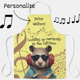 Brothers Vakantie Muzikant Muziekliefhebber mannen Schort