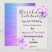 Brother's verjaardagsuitnodiging kaart (Voorkant / Achterkant)