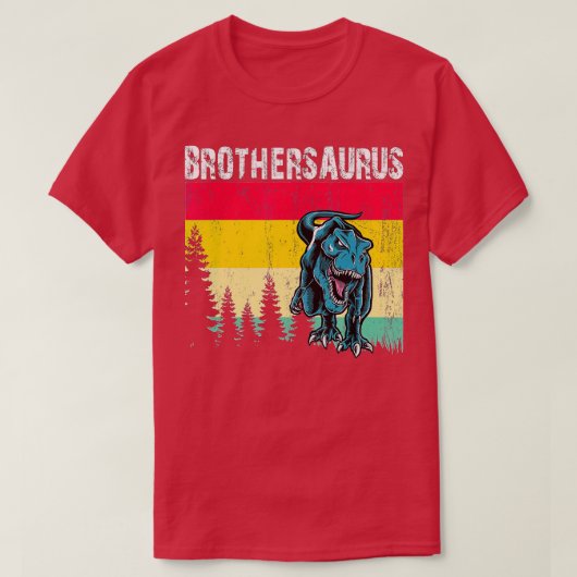 BrotherSaurus Big Brother T-Rex Dinosaur Gender Re T-shirt (Design voorkant)