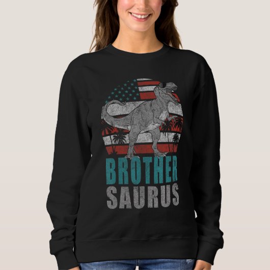 Brothersaurus Rex Dinosaur Brother Saurus American Trui (Voorkant)