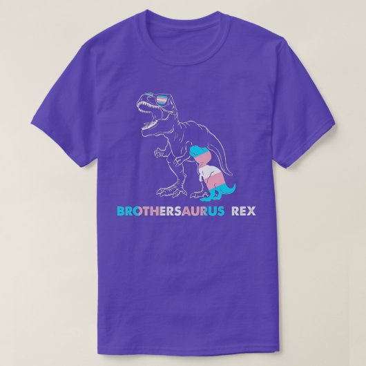 Brothersaurus Rex T Rex Transgender Day Of Visibil T-shirt (Design voorkant)