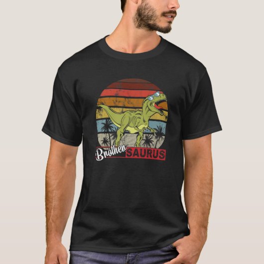 BROTHERSAURUS T Rex Dinosaur Brother Saurus Birthd T-shirt (Voorkant)