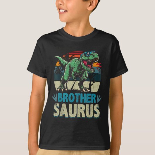 Brothersaurus T Rex Dinosaur Brother Saurus T-shirt (Voorkant)
