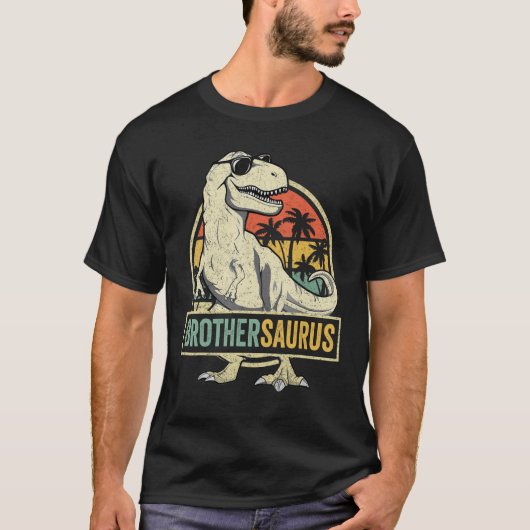 Brothersaurus T Rex Dinosaur Brother Saurus T-shirt (Voorkant)