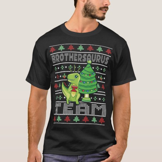 brothersaurus Ugly KerstSweater T-shirt (Voorkant)