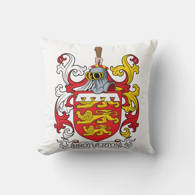 Brotherton Family Crest Kussen (Voorkant)