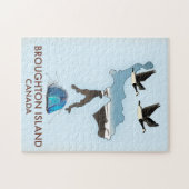 Broughton eiland Canada Reis kaart Legpuzzel (Horizontaal)