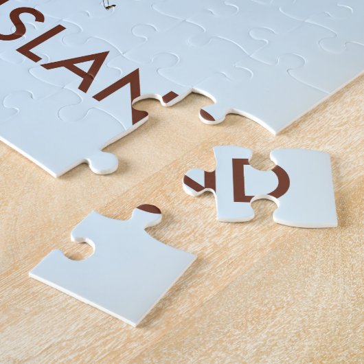 Broughton Island Canada Reisplattegrond Legpuzzel (Zijkant)