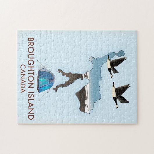 Broughton Island Canada Reisplattegrond Legpuzzel (Horizontaal)