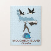 Broughton Island Canada Reisplattegrond Legpuzzel (Verticaal)