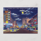 Broughton Street bij Night Savannah GA Historisch Briefkaart (Voorkant)