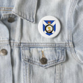 Broun (bruin) ronde button 5,7 cm (In situ)