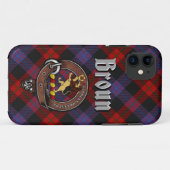 Broun Clan Badge & Tartan Telefoonhoesje Case-Mate iPhone Case (Achterkant (horizontaal))