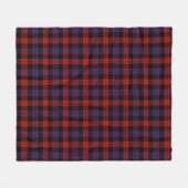 Broun Modern Karo Fleece Deken (Voorkant (Horizontaal))