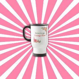 Brouw naar Go Energy Flow Floral Travel Koffiemok Reisbeker