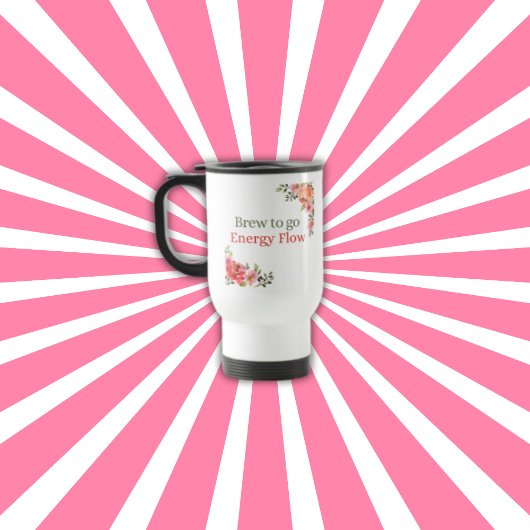 Brouw naar Go Energy Flow Floral Travel Koffiemok Reisbeker