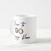 Brouw om te gaan energie flow Mok met koffieboon i (Voorkant links)