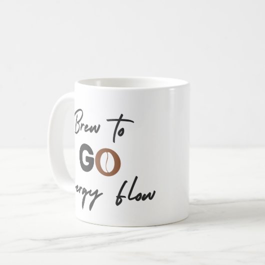 Brouw om te gaan energie flow Mok met koffieboon i (Voorkant links)