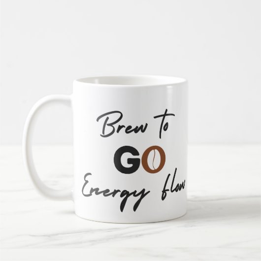 Brouw om te gaan energie flow Mok met koffieboon i (Links)