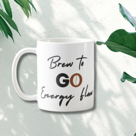 Brouw om te gaan energie flow Mok met koffieboon i