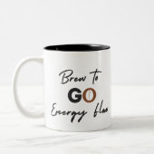 Brouw om te gaan Energy Flow Quote Koffie Mok (Links)