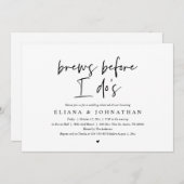 Brouw voor ik het doe, bruiloft repetitie diner kaart (Voorkant / Achterkant)