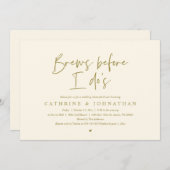 Brouw voor ik het doe, bruiloft repetitie diner kaart (Voorkant / Achterkant)