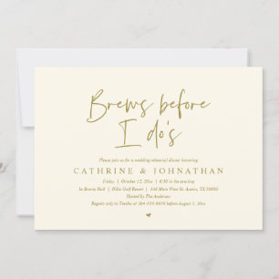 Brouw voor ik het doe, bruiloft repetitie diner kaart