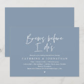 Brouw voor ik het doe, bruiloft repetitie diner kaart (Voorkant / Achterkant)