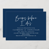 Brouw voor ik het doe, bruiloft repetitie diner kaart (Voorkant / Achterkant)