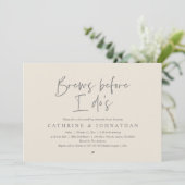 Brouw voor ik het doe, bruiloft repetitie diner kaart (Staand voorkant)