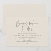 Brouw voor ik het doe, bruiloft repetitie diner kaart (Voorkant / Achterkant)