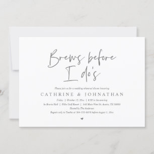 Brouw voor ik het doe, bruiloft repetitie diner kaart