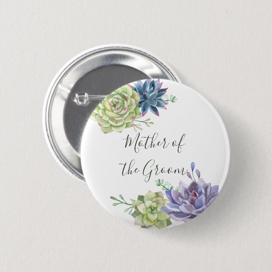 Brouwbare Cactus Succulents Moeder van de Groom Ronde Button 5,7 Cm (Voorkant /achterkant)